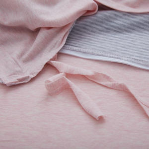 Juego de Sábanas y Funda de Edredón de Punto Jersey a Rayas Teñidas con Hilo de Algodón 100% Premium - Product Image 3