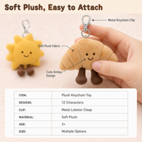 JELLY-CATTS Style Barcelona Bear Puppy Bag Charm Bunny Rabbit Pendant Westie penguin Keychain High-quality Plush Polyester