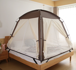 Tente de couchage pliable pour 4 personnes, en maille argentée, sans sol, lavable, pour usage domestique et enfants, vente en gros - Product Image 1