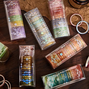 20pcs/set 5mm width Retro Gilding washi Tape Vintage Bronzing Washi Tape Wrapping gift Box masking tape