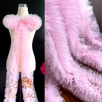 DELACE haute qualité volants colorés maille moelleux dentelle tissu robes de mariée accessoires