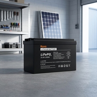 Batterie Lithium Fer à Décharge Profonde KUVO HD PLUS 12.8V 100Ah, Indice de Protection IP65, 3000 Cycles, BMS Intégré, Stockage d'Énergie Domestique