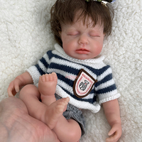 12 "Authentic Newborn Boy Ganzkörper Silikon puppe Stofftier Reborn LouLou Babe Hand implantiertes Haar Kuscheln Baby für Angst