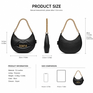 Sac à bandoulière pour femme en cuir PU avec chaîne, sac à rabat, sac bandoulière gris clair, style monogramme, petit sac à main élégant pour tous les jours, OEM ODM Custo - Product Image 5