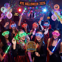 Lunettes LED Lumineuses Fluorescentes Clignotantes pour la Saint-Valentin, le Nouvel An, Thanksgiving, les Fêtes de Remise de Diplôme - Étanches et Fonctionnant sur Batterie