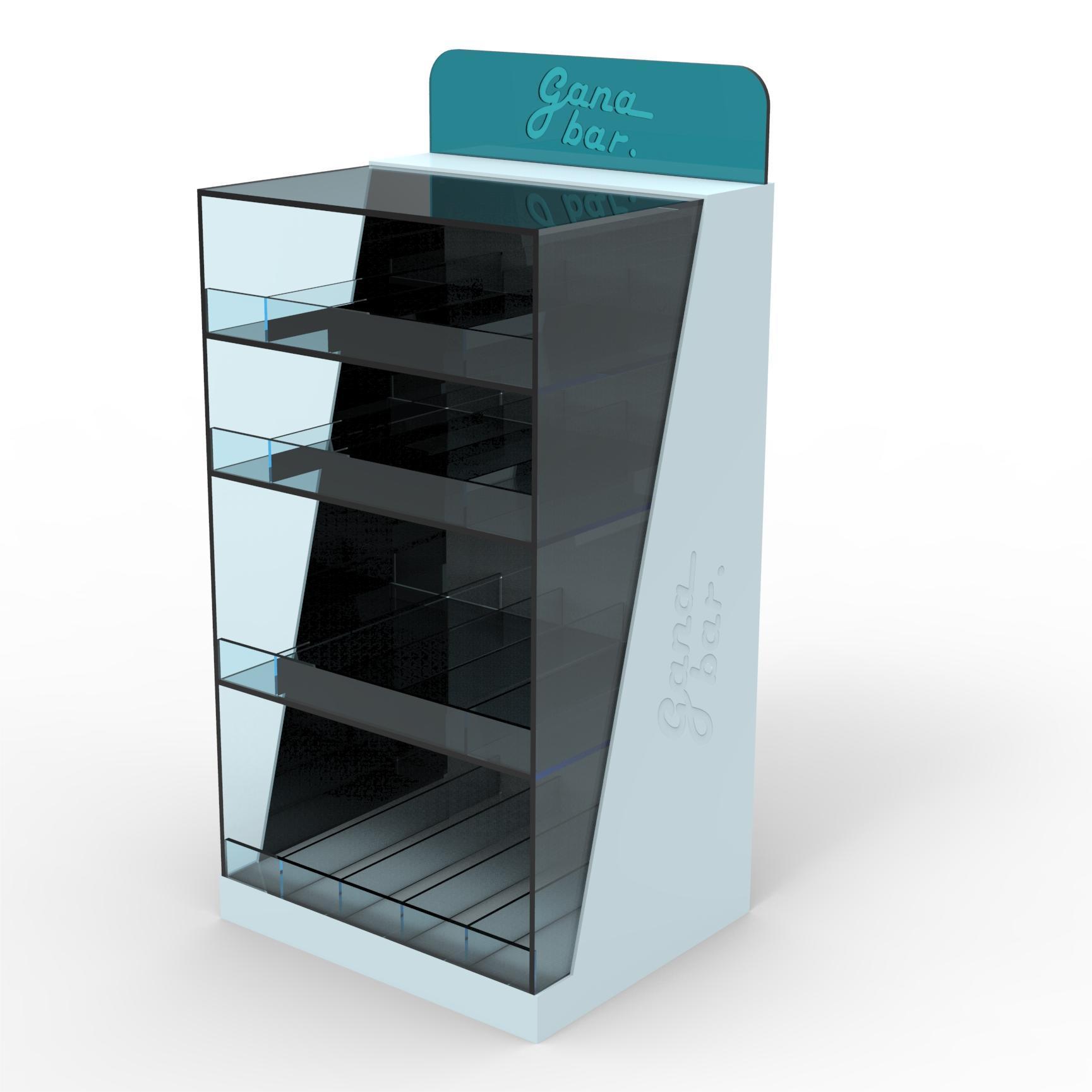 Hot Selling Customized Essential Oil Display Stand Acrylic Countertop Display Rack Display Case With Drawers