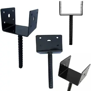 Ground Concrete Post Anchor Concrete Post Mounting Bracket For Deck Supports