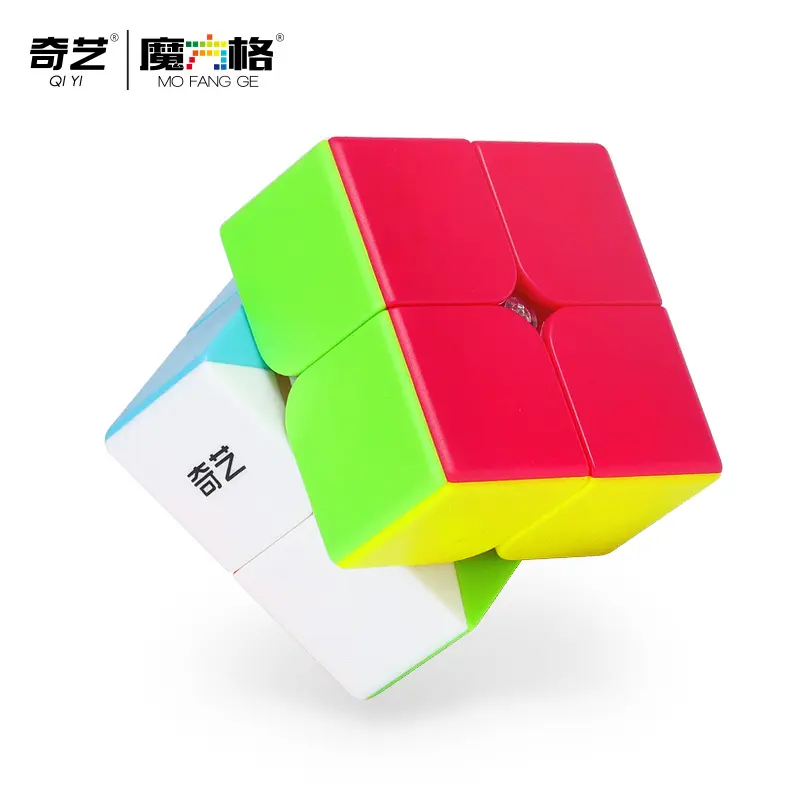 Cubo mágico personalizado qiyi qidi s2, 2x2x2, cubo mágico, quebra-cabeça 5cm, plástico abs, 2x2, cubos de velocidade, brinquedos para educação infantil, venda imperdível