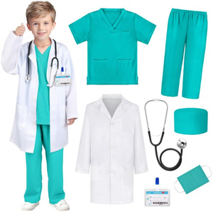 Bambino bambino <span class=keywords><strong>infermiera</strong></span> scrub Costume da medico con accessori per fingere il gioco di abbigliamento per il giorno della carriera ragazza natale vestire il vestito Cosplay - Product Image 1