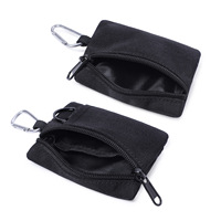 Dompet kunci kantung Molle Mini EDC, Dompet pinggang ritsleting untuk perjalanan portabel luar ruangan, dompet taktis berburu mendaki