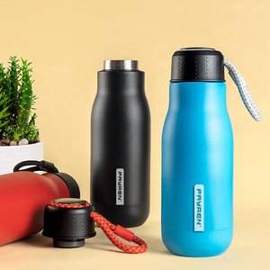 FAYREN-botella de agua deportiva de doble pared de acero inoxidable <span class=keywords><strong>18</strong></span>/8, termo aislado <span class=keywords><strong>al</strong></span> vacío para acampar, con mango - Product Image 5