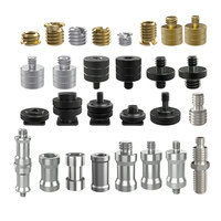Adaptateur de support de micro en gros, filetage femelle 1/4 et 3/8 pouces vers mâle 5/8 pouces pour appareil photo, moniteur, microphone, support de flash