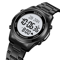 Horloge Azan SKMEI 2097, Montre Digitale de Prière Musulmane Adhan Alfajr Qibla pour Hommes, Montre-Bracelet Religieuse