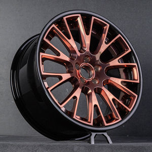 Jantes forgées monobloc style <span class=keywords><strong>Mansory</strong></span>, rayons polis or rose, lèvre en fibre de carbone. Pour Rolls-Royce Phantom, Cullinan. - Product Image 4