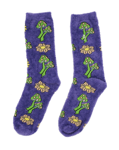 Meilleures chaussettes en peluche à imprimé champignon vert de noël, pantoufles d'hiver confortables et chaudes - Product Image 4