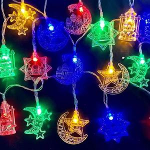 Ay LED ışık dize peri ramazan ışıkları kapalı ev dekor için pil işletilen toptan ucuz noel yıldız açık - Product Image 2