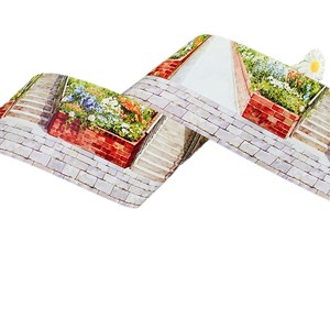 1 rouleau <span class=keywords><strong>de</strong></span> ruban adhésif PET, série Green Shade, pour aménagement paysager, sentiers en pierre, décoration DIY, autocollant circulaire - Product Image 5