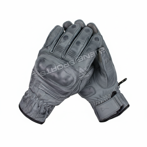 Protection motorisée Moto Cross Gants de moto confortables et coupe-vent 100% en cuir de vachette véritable avec protection des jointures - Product Image 1