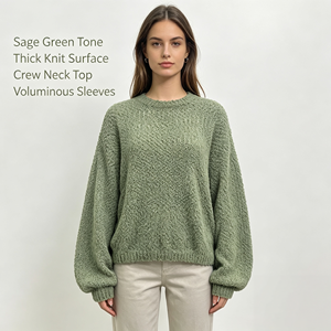 Suéter de Punto para Mujer <span class=keywords><strong>Finley</strong></span>, Manga Larga, Personalizado OEM y ODM, Ropa de Punto Azul de Alta Calidad al por Mayor, Ropa Casual - Product Image 6