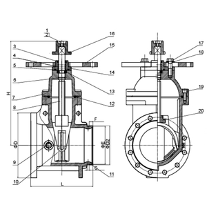 Válvula de Compuerta NRS de Cuña Resiliente de 2-12 Pulgadas, Nueva Llegada Original - Extremo Ranurado X con Brida, Fundición de Hierro Dúctil - Product Image 2