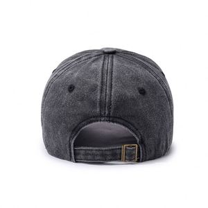Casquette de baseball unisexe en jean style rétro américain avec broderie 3D, finition délavée, boucle métallique – Printemps/Été, décontractée et polyvalente - Product Image 3