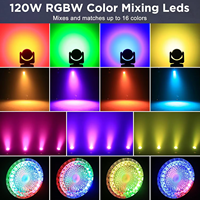 Projecteur LED mobile Super 120W Wash RGB blanc froid et chaud pour effets d'éclairage de scène, discothèque, KTV, avec contrôle DMX512