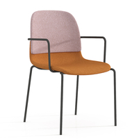 Chaise de fabricant, conception d'épissure, couleur assortie, accoudoir de jambe en fer métallique, conception de négociation, chaise de visiteur de bureau