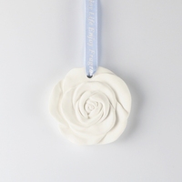 Diffuseur d'huiles essentielles Finru Aroma Stone, fleur de rose en porcelaine faite à la main, pour voiture et armoire, désodorisant et parfum d'ambiance.