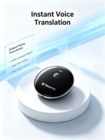 Dispositif de traduction vocal IA portable Wearfit Mini Round, traducteur vocal multilingue en temps réel, enregistreur pour les voyages d'affaires