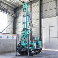 Plateforme de forage de puits d'eau sur chenilles, plateforme de forage hydraulique double usage eau et air pour l'exploration minière