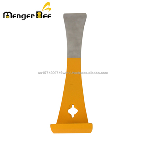 New <b>Cheap</b> Menger Bee American Hive Tool Stainless Steel Hook Painted Half Yellow Scraping Knife 148g 240mm - Product Image 5
