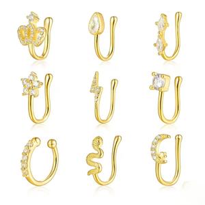 Anillo de Nariz Clásico de Plata de Ley 925 de 18k para Mujer, Piercing de Nariz de 7mm con Ópalo, Joyería Fina para Perforación de Nariz - Product Image 5