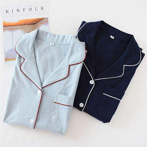 Women's <strong>Long</strong> <strong>Sleeve</strong> Pajama Top <strong>Nightgown</strong> <strong>Button</strong> Down Nightshirt Lapel Nightdress - Product Image 2