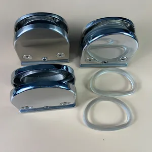 सस्ती कीमत स्टेनलेस स्टील कटघरा के लिए जिंक मिश्र धातु ग्लास क्लैंप डी आकार handrailing फिटिंग
