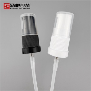 Emballage Hanyue, pompe à poudre en forme de bec d'oiseau de 18 mm, capuchon noir mat, pompe à lotion 18/415, bouchon de flacon d'huile essentielle, tube transparent - Product Image 4