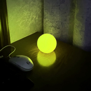 Veilleuse LED rechargeable portable moderne en silicone souple pour enfants boule d'éclairage cadeau pour garçon pour le salon interrupteur production d'énergie - Product Image 3