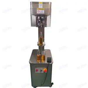 Cheap price china supplier semi automatic beer bottle ring pull crown cap lid capping machinery capper