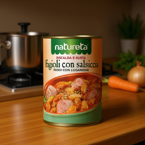 Natureta Viande de Porc Stérilisée Assaisonnée en Conserve avec Haricots et Saucisses 415g X 12 Pièces ETA KAMNIK D.O.O. Modèle 1102290 - Product Image 3