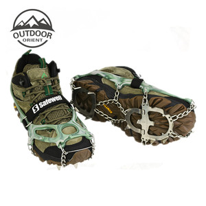 Tacos de hielo antideslizantes, pinzas de tracción para nieve, crampones, pinchos para zapatos de escalada de invierno, 19 Uds. - Product Image 1