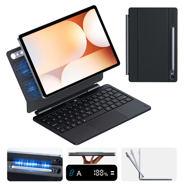 Laudtec Multi Layout Magnetic Keyboard Case With Pen Slot for Samsung Tab S10 FE+ FE+ 13.1 Inch Support Customized Lightweight