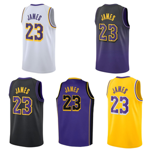 2026 Hommes Los Angeles # <span class=keywords><strong>Maillot</strong></span> de basket <span class=keywords><strong>LeBron</strong></span> James 23, logo brodé, vêtements de sport, uniforme respirant pour l'été - Product Image 1