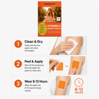 Patch Énergisant à la Vitamine C 1000mg Acide Ascorbique Cynorrhodon Bioflavonoïdes Transdermique 30 Patchs OEM Marque Privée Vente en Gros