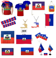 Nouveaux produits 2026 T-shirt drapeau haïtien Fabricant d'usine Vêtements haïtiens personnalisés 2026 T-shirt de football haïtien pour hommes