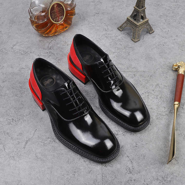 Men's Trendy Shoes Pointed Toe With Red