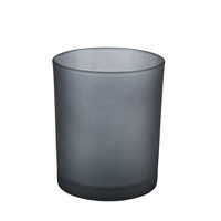 Negro ámbar azul semi-gris púrpura tarros de vidrio de color de lujo diferentes cilindro de Oz contenedor de vela vacío para la fabricación de velas a granel