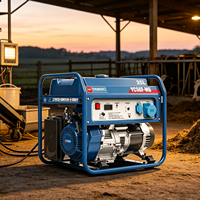 Générateur à essence silencieux de 5000 W, générateur portable à essence avec réservoir de 25 L pour une utilisation en extérieur