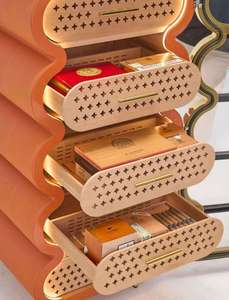 Humidor Eléctrico para Cigarros Raching Amber A7, Capacidad para 3000 Cigarros, Control Inteligente de Temperatura y Humedad, Gabinete de Cedro Español de Lujo, Regalo Ideal para el Añejamiento de Cigarros - Product Image 6