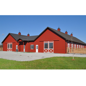 Structure en acier préfabriquée à prix d'usine, bâtiment d'abri pour le bétail, grange à chevaux préfabriquée, écurie pour équitation, arène - Product Image 1