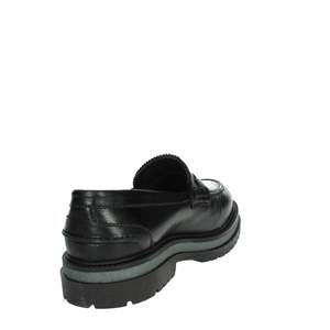 Mocassins pour homme Gino Tagli en cuir noir, taille 45, semelle épaisse - Product Image 3
