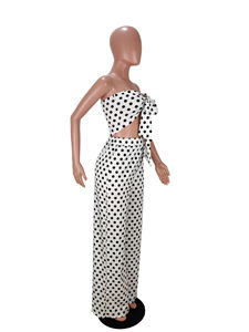 Ensemble 2 pièces pour femmes, haut et pantalon à imprimé léopard, design populaire, points ondulés, printemps - Product Image 5